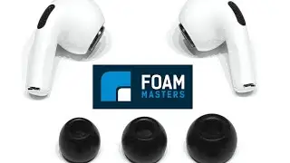 AirPods Pro Memory Foam Ear Tips [Version 2.0] by Foam Masters Master