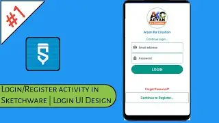 #1 Login/Register activity in Sketchware | Login UI Design .