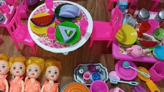 15 Minutes Satisfying with Unboxing Barbie Princess Pink Kitchen,Rock Bed Play Set Review Toys｜ASMR