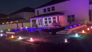 Philips Hue Pool and Backyard Light Show Spectacular