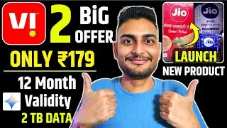Jio Launch New Product | Vi Launch New ₹179 Plan | 2 TB Data | 12 Month Free