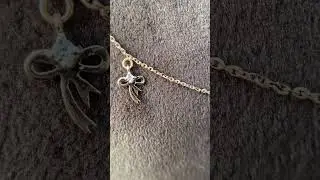 14K Gold Bow Charm Necklace, Tiny Diamond Ribbon Pendant, Dainty Minimalist Jewelry for Women