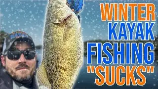 WINTER Kayak Fishing  REALITY