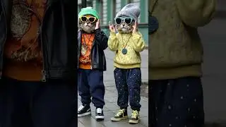 Street fashion cat dance 7 #ai #cats #aicat #cat #catcute #cutecat