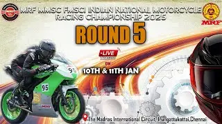 MRF MMSC fmsci Indian National Motorcycle Racing Championship 2025 Day 2 Round 5