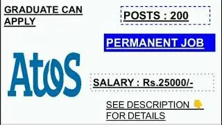 ATOS SYNTEL IT JOB 2022🔴IT JOBS 2022|PRIVATE IT OFF CAMPUS JOBS|IT JOBS 2022