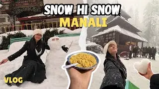 Manali Vlog in Heavy Snowfall ❄️ | Real Winter Struggles | Mall Road, Hadimba & Mountain Struggles🫶🏻