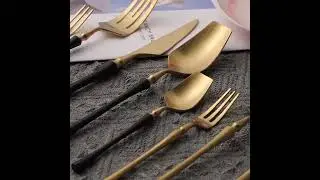 Cutlery Set Matte Gold Cutlery Set Stainless Steel Dinnerwar Steel Gold Forks Spoons Knives Steel C