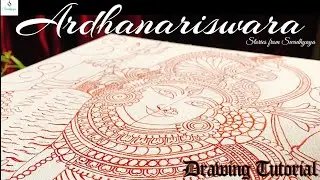 Ardhanariswara Learn Kerala Mural Painting || Drawing Tutorial (Part 01) || Learn Murals Swadhyaya