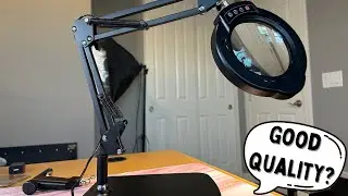 12X Magnifying Glass with Light and Stand,2-in-1 LED Desk Lamp & Clamp Review #sponsored