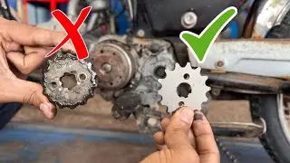 Replace Front Sprocket | how to repair chain sprocket kit