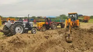 old model HMT power plus tractor with fully loaded trolley Pulling | John Deere tractor power | CTMV