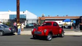 41 Willys Gasser Burn out at the tribute to Gassers at the ADM TURN UP THE VOLUME...