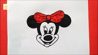 How to Draw Minnie Mouse Step by Step 🎀🐭 | Easy Beginner Tutorial | Little Star