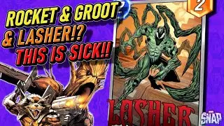 Lasher Is GREAT With Rocket and Groot! Play This Sick Deck! Marvel Snap