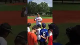 Jason Michaels at Little Wrigley Baseball Academy