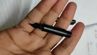 E_15 - (E) - Jinhao 85 All black metal body, Fine nib, Daytone Royal Blue.