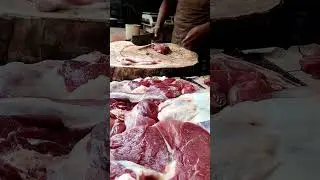 Amazing cow cutting skills and beef market jessore #shorts 3