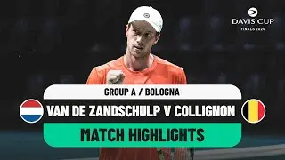 Van De Zandschulp v Collignon Highlights | Netherlands v Belgium Davis Cup 2024 Finals Group Stage
