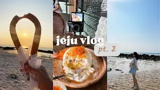 study abroad korea vlog: jeju island, aewol cafe street, beach, pt. 2🌴