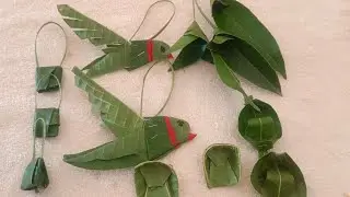 Mango Leaf Craft | Mango Leaf Decoration Ideas 💡|आम के पत्तों से यूनिक डिजाइन| @PrityQueen-c7k 
