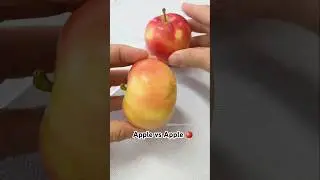 Flat Apple 😱 #shorts #satisfying #fruit #enjoy #asmr