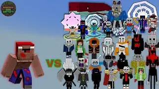 Angry Noob vs Random Op Old Bosses | Minecraft Bedrock | MobBattle | Part 3