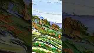 A painting of the vineyards in the San Francisco Bay, Silicon Valley and Pichetti winery Cupertino