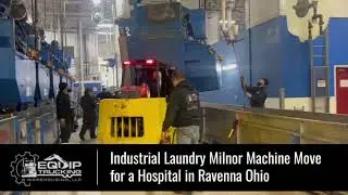 Industrial Laundry Milnor Machine Move for Hospital in Ravenna Ohio