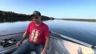 Out fished by the wife on Wekusko Lake