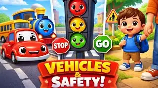 Kids Safety & Vehicles Songs 🚗🚦🚸 | Traffic Rules, Stranger Danger & Transport | Nursery Rhymes
