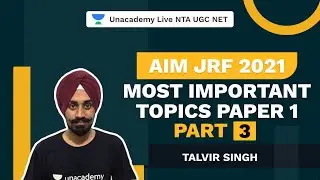 AIM JRF 2021 | Most Important Topics Paper 1 Part 3 | Talvir Singh