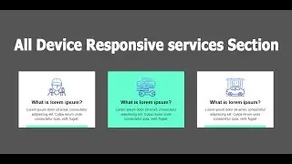 Responsive Services Section hover Effects using html and css
