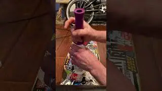 How to install grips on a BMX #lifehacks #odigrips #dyno #gtbmx #gtbikes #isopropylalcohol #purple
