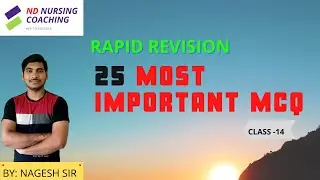 MOST REPEATING QUESTIONS IN NURSING|( RAPID REVISION -14) @ND Nursing coaching