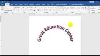 Microsoft Word မှာ Arc ပုံစံ စာရေးနည်း