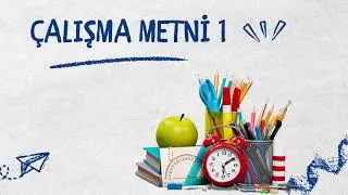 T&Uuml;RK&Ccedil;E &Ccedil;ALIŞMA (SESLİ OKUMA) METNİ 1. EASY AND PRACTICAL TURKISH LEARNING AND READING COURS💯🎯🔖📝