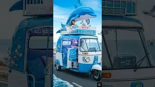Magical Camper Dolphin-Themed 🐬🛺 #shorts #viral #adventure #DreamRideAl #3wheels
