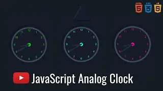 Build analog clock using JavaScript canvas - Neumorphism clock UI design