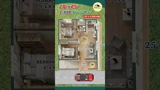 Indiramma House Model | 500 SFT | 20x25 House Plan | 20*25 Home Plan | #houseplan #telangana #shorts