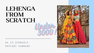 Lehenga from scratch !! DIY Lehenga !! Under 3000 ❤️
