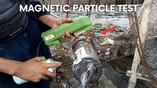 Magnetic Particle Test On Rudder Stock KM. Eikan Ship