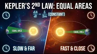 Kepler's Law of Areas Explained in 47 Seconds (Animation + Proof)