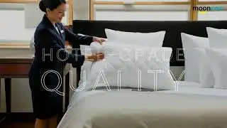 Mooncee Quilted Cotton Pillow Protectors | Hypoallergenic & Breathable | Durable Bedding Protection