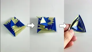 3段変形折り紙おもちゃの作り方