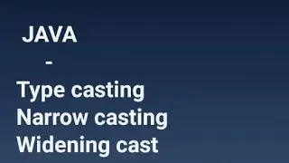 casting or type casting in java in enlish