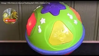 Vintage 1996 Shelcore Musical Flashing Ball 1990's Children's Toy