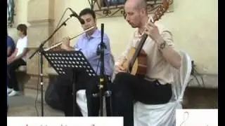 Suonatori suonati aperitivo flauto e chitarra