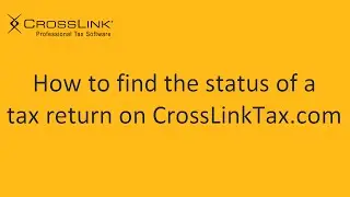 Looking Up a Tax Return's Status - CrossLink Professional Tax Software