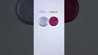 Let's Mixing Silver Metallic + Burgundy Colors 😍 #colormixing #painting #satisfying #artandcrafyt